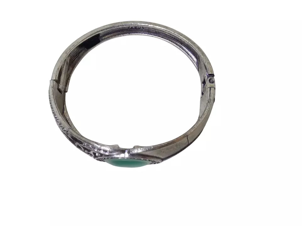 Women Side Openable Brass Oxidised Bangle Bracelet Bangles Brass Silver Tone By Kalra Creations