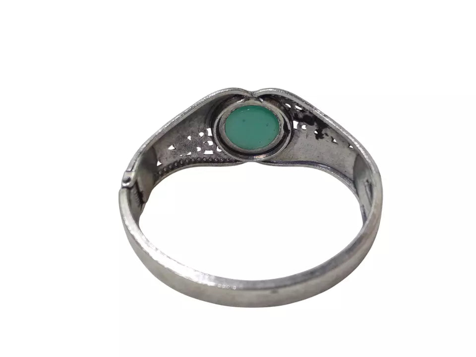 Women Side Openable Brass Oxidised Bangle Bracelet Bangles Brass Silver Tone By Kalra Creations