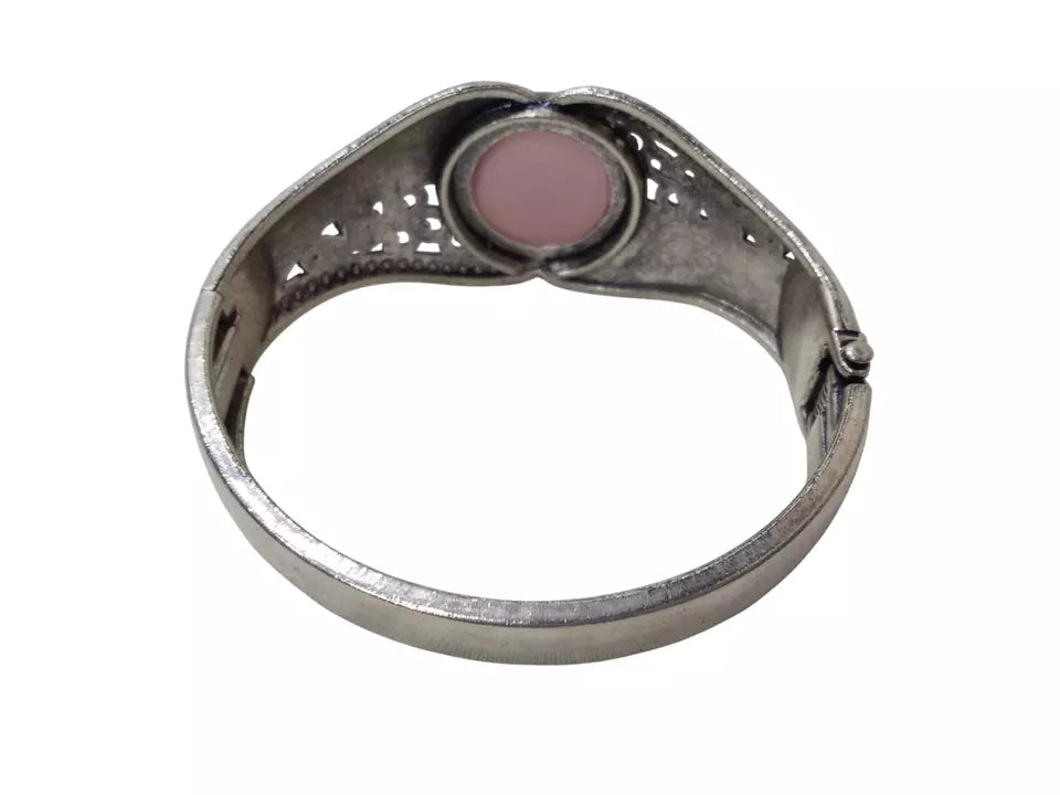 Women Brass Oxidised Bangle Face Premium Side Openable Bracelet Bangles Brass By Kalra Creations
