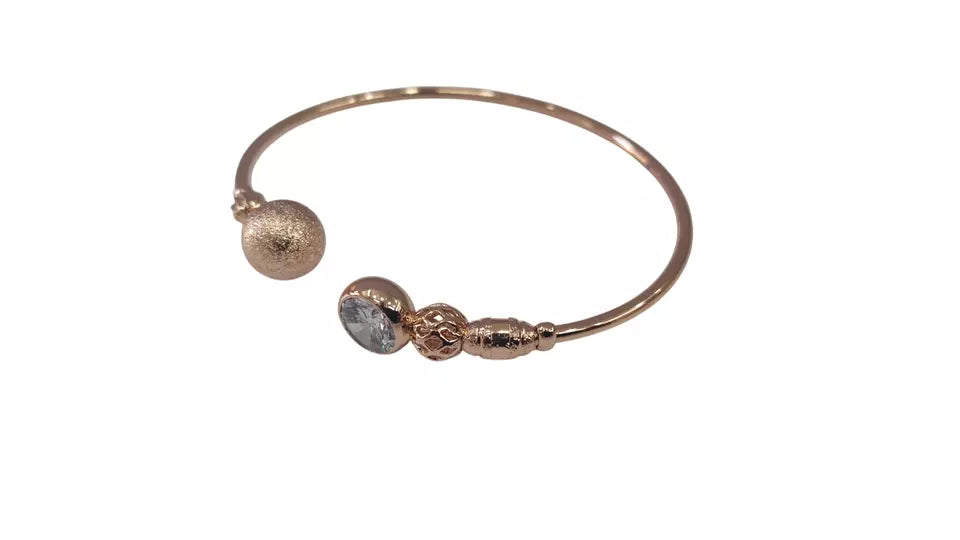 Women Bracelet Rose Gold Plated Indian Jewelery Stone Kada Bracelet AD By Kalra Creations