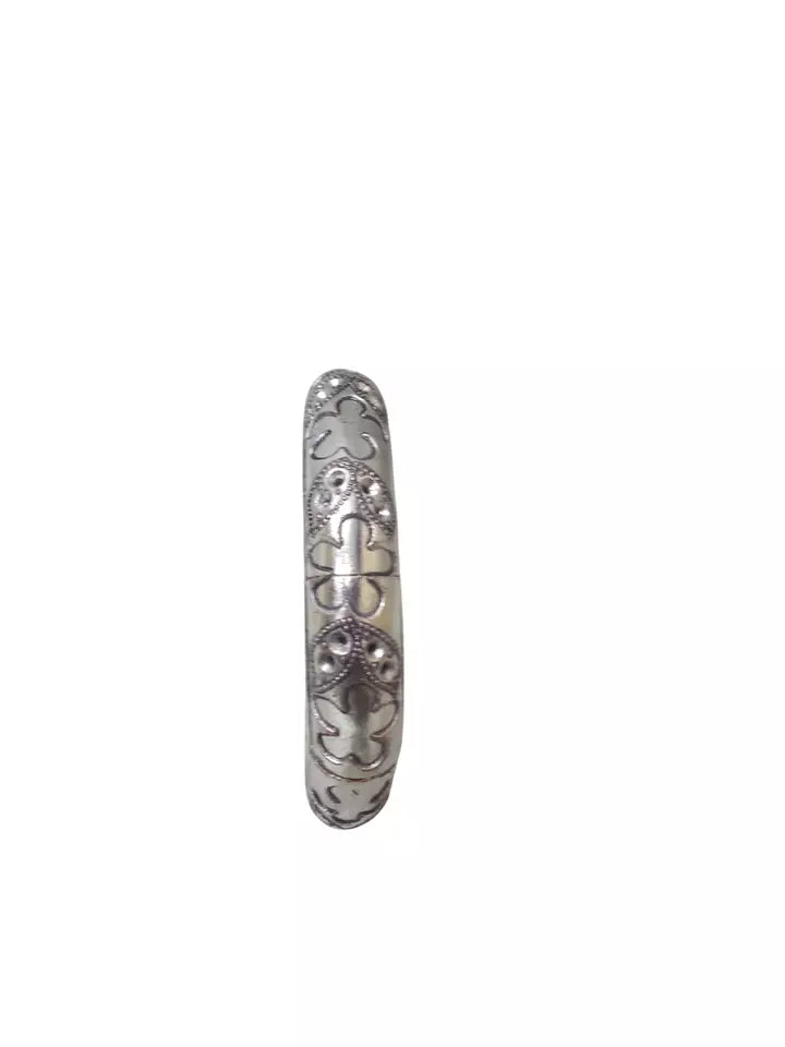 Kids Brass Side Openable Bangles Brass Silver Tone Bracelet Oxidised Rajasthani By Kalra Creations