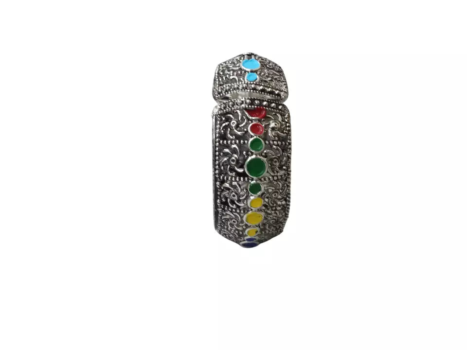 Women Indian Brass Oxidised Rajasthani Bangles Side Openable Bracelet By Kalra Creations