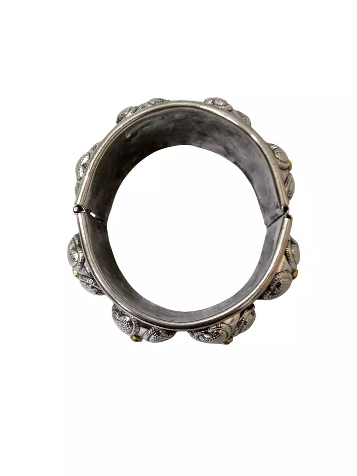 Women Oxidised Side Openable Bracelet Bangles Brass Rajasthani By Kalra Creations