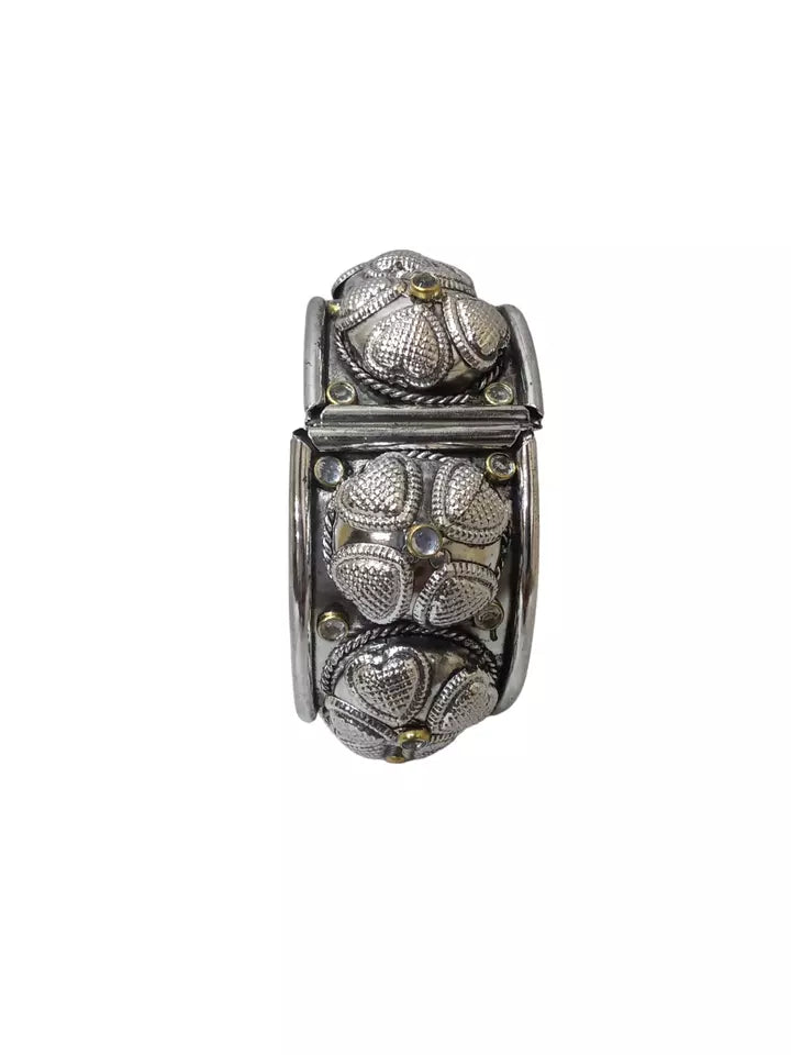 Women Oxidised Side Openable Bracelet Bangles Brass Rajasthani By Kalra Creations