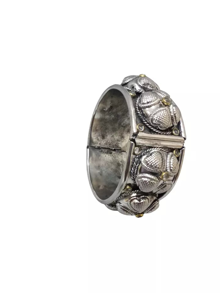 Women Oxidised Side Openable Bracelet Bangles Brass Rajasthani By Kalra Creations