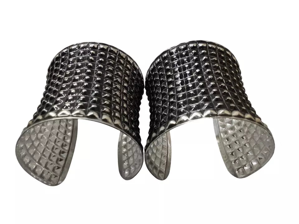 Women Brass Oxidised Side Openable Bracelet Bangles Rajasthani By Kalra Creations
