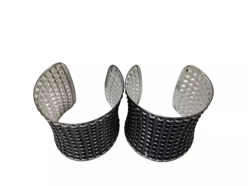 Women Brass Oxidised Side Openable Bracelet Bangles Rajasthani By Kalra Creations