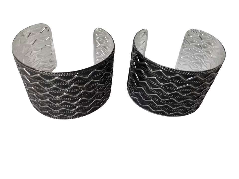 Women Brass Rajasthani Side Openable Bracelet Bangles Brass Oxidised By Kalra Creations