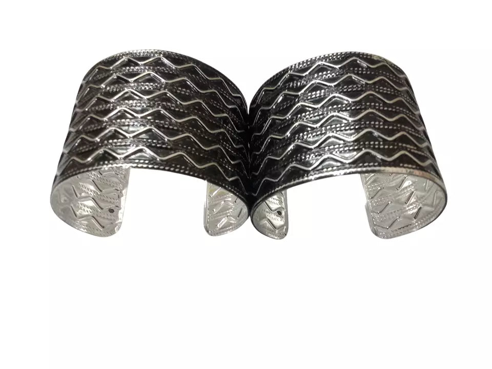 Women Brass Rajasthani Side Openable Bracelet Bangles Brass Oxidised By Kalra Creations