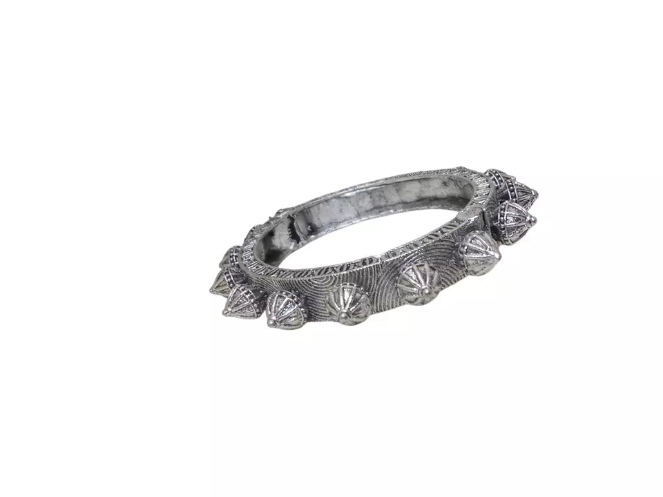 Women Brass Oxidised Openable Bracelet Bangles Rajasthani By Kalra Creations