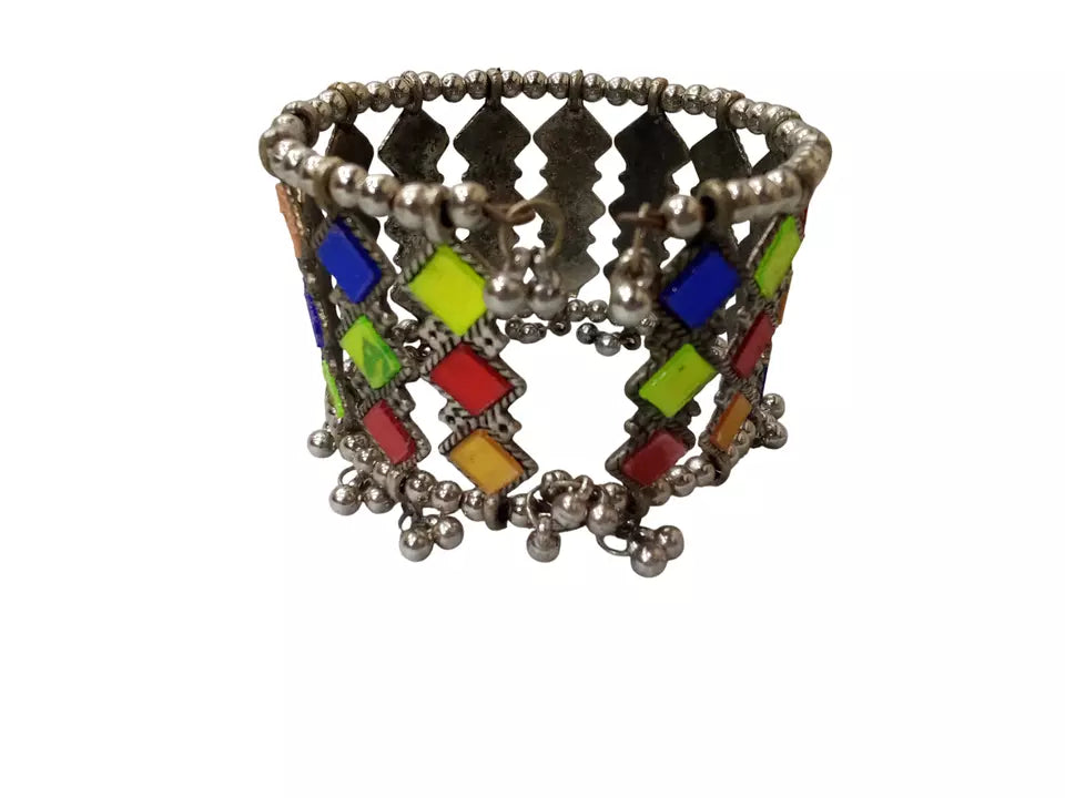 Women Brass Oxidised Rajasthani Side Bracelet Bangles Openable Brass By Kalra Creations