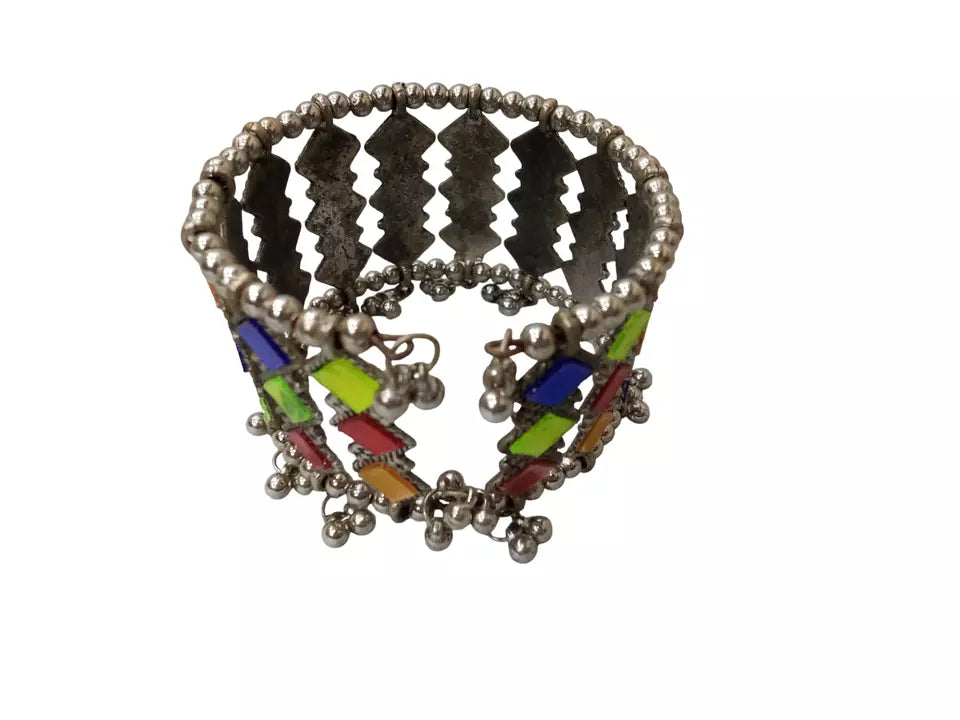 Women Brass Oxidised Rajasthani Side Bracelet Bangles Openable Brass By Kalra Creations