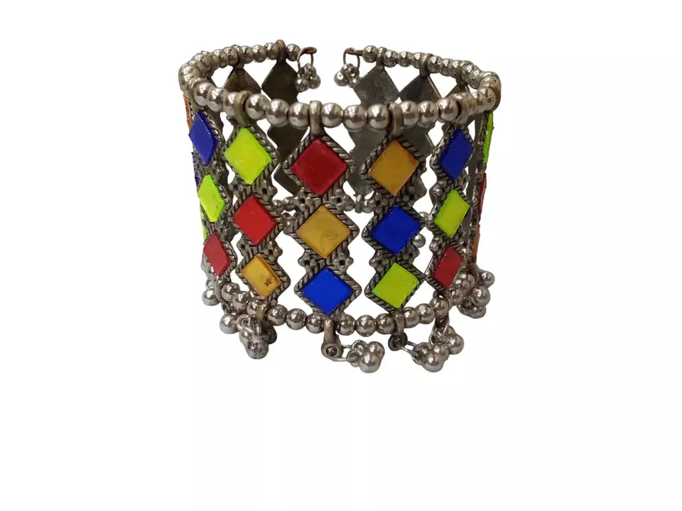 Women Brass Oxidised Rajasthani Side Bracelet Bangles Openable Brass By Kalra Creations