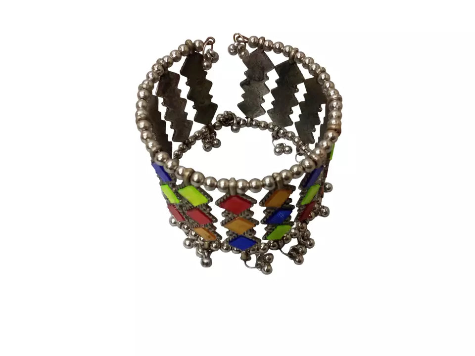 Women Brass Oxidised Rajasthani Side Bracelet Bangles Openable Brass By Kalra Creations