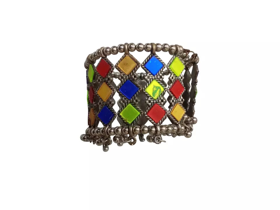 Women Brass Oxidised Rajasthani Side Bracelet Bangles Openable Brass By Kalra Creations
