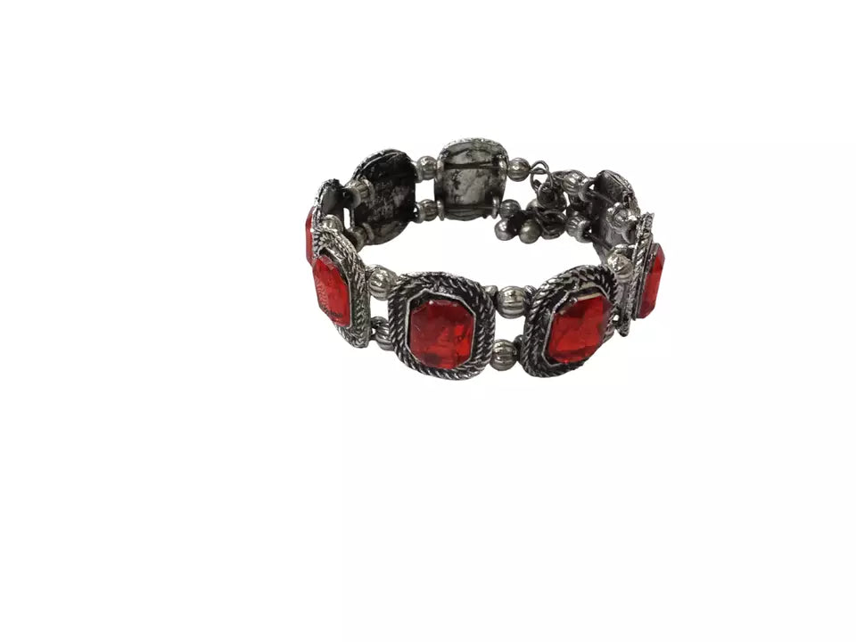 Women Silver Oxidised Rajasthani Side Openable Bracelet Bangles Brass By Kalra Creations