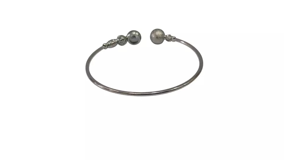 Women Bracelet Silver Plated Indian Jewelery Stone Kada Bracelet AD By Kalra Creations