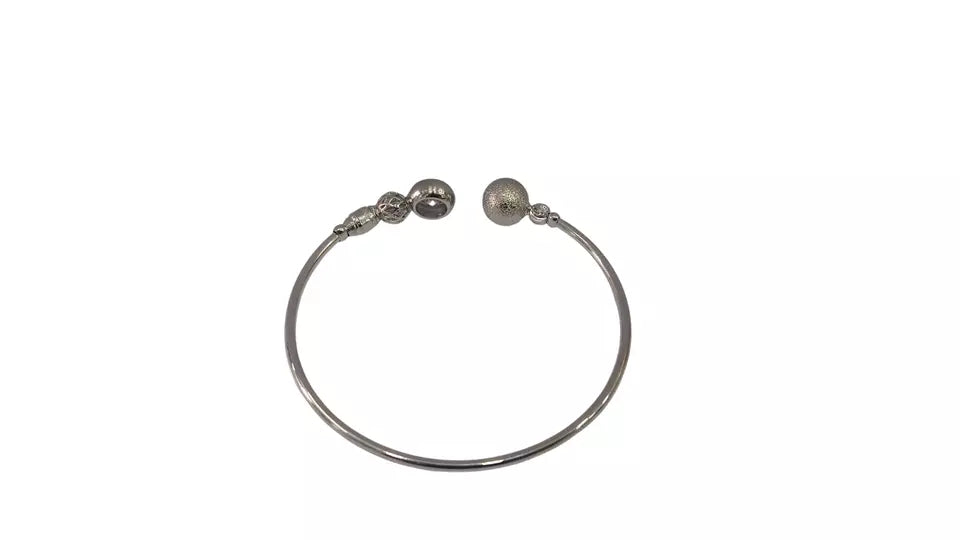 Women Bracelet Silver Plated Indian Jewelery Stone Kada Bracelet AD By Kalra Creations