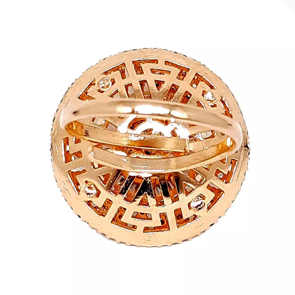 Women Rose Gold Plated Ring Handmade Valentine's Day Gift Copper Imitation By Kalra Creations