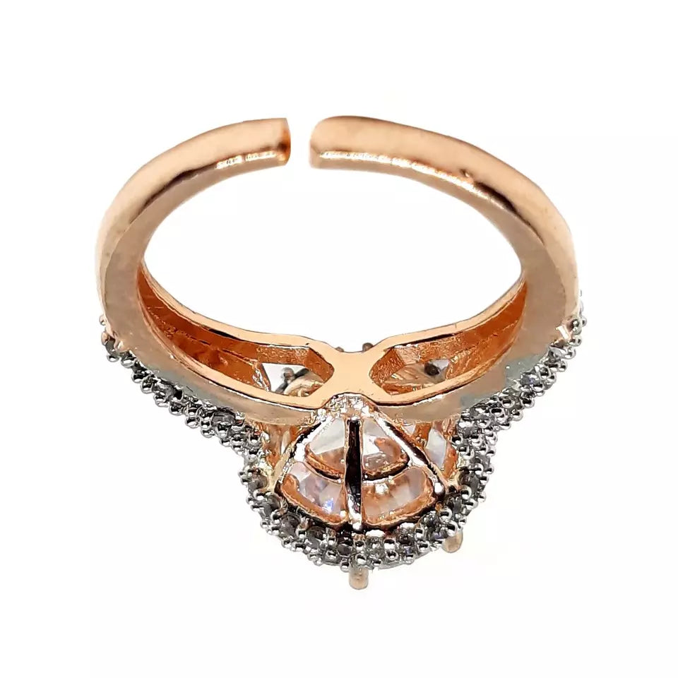 Women Rose Gold Plated Ring Amazing Handmade Wedding Ring Copper Engagement Ring By Kalra Creations