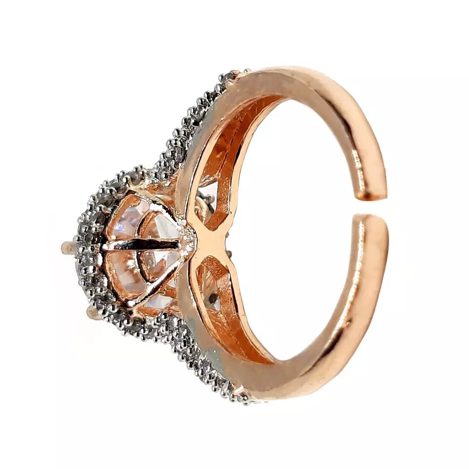 Women Rose Gold Plated Ring Amazing Handmade Wedding Ring Copper Engagement Ring By Kalra Creations