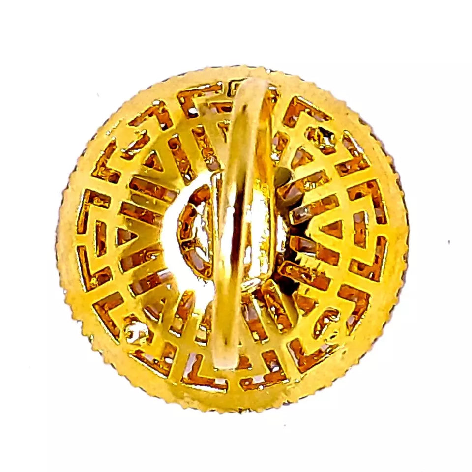 Women Gold Plated Ring Handmade Copper Valentine's Day Gift Imitation Jewellery By kalra Creations