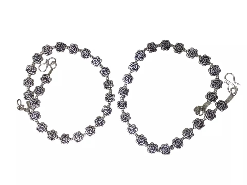 Indian Women Brass Payal Oxidised Girls Fashion Anklets Pajeb By Kalra Creations