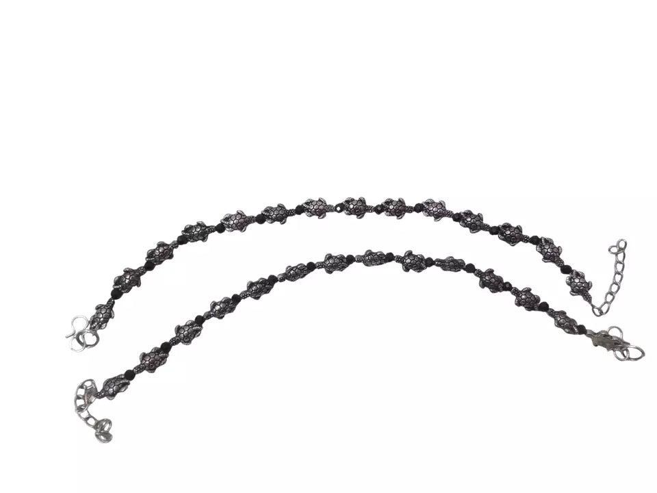 Indian Women Brass Silver Oxidised Girls Payal Pajeb Fashion Anklets Traditional By Kalra Creations