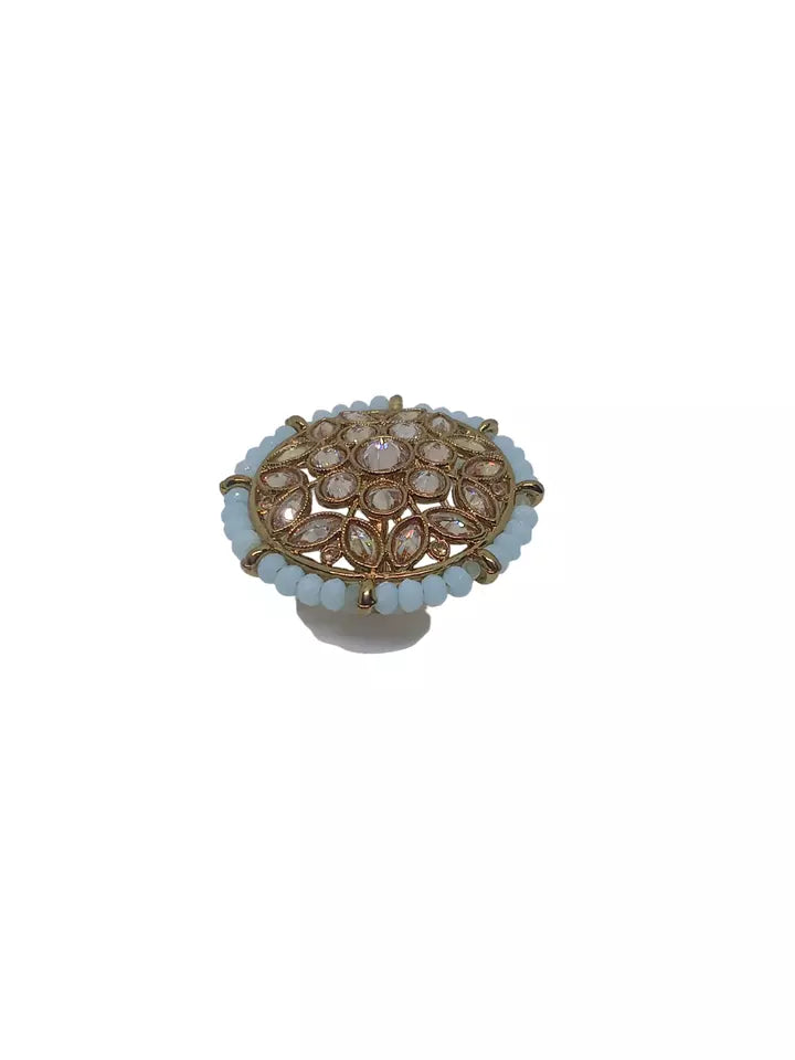 Style Speaks India Polki Adjustable Kundan Rings for Women Bollywood By Kalra Creations