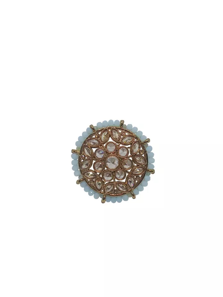 Style Speaks India Polki Adjustable Kundan Rings for Women Bollywood By Kalra Creations