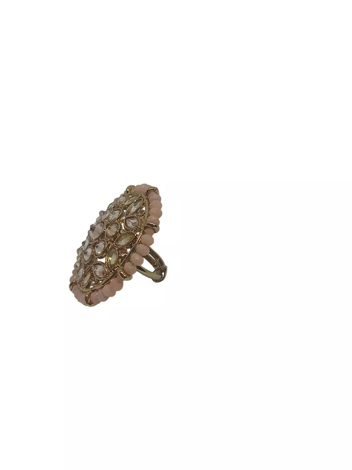 Style Speaks India Polki Adjustable Kundan Rings for Women Bollywood By Kalra Creations