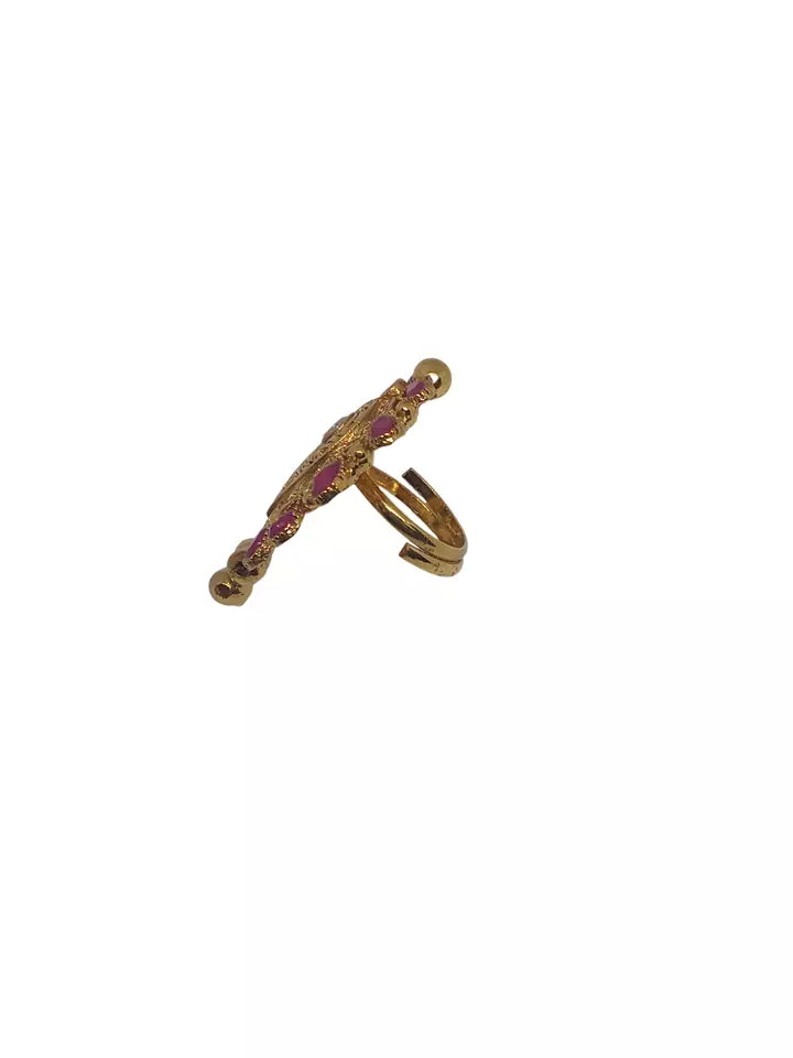 Style Speaks India Polki Adjustable Kundan Rings for Women Bollywood By Kalra Creations