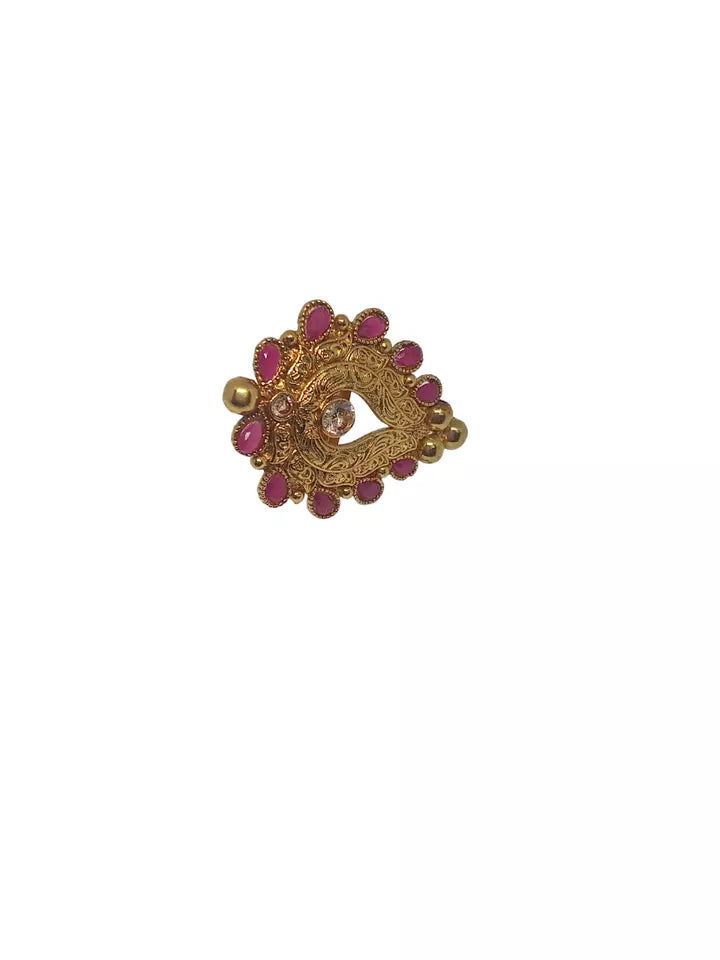 Style Speaks India Polki Adjustable Kundan Rings for Women Bollywood By Kalra Creations