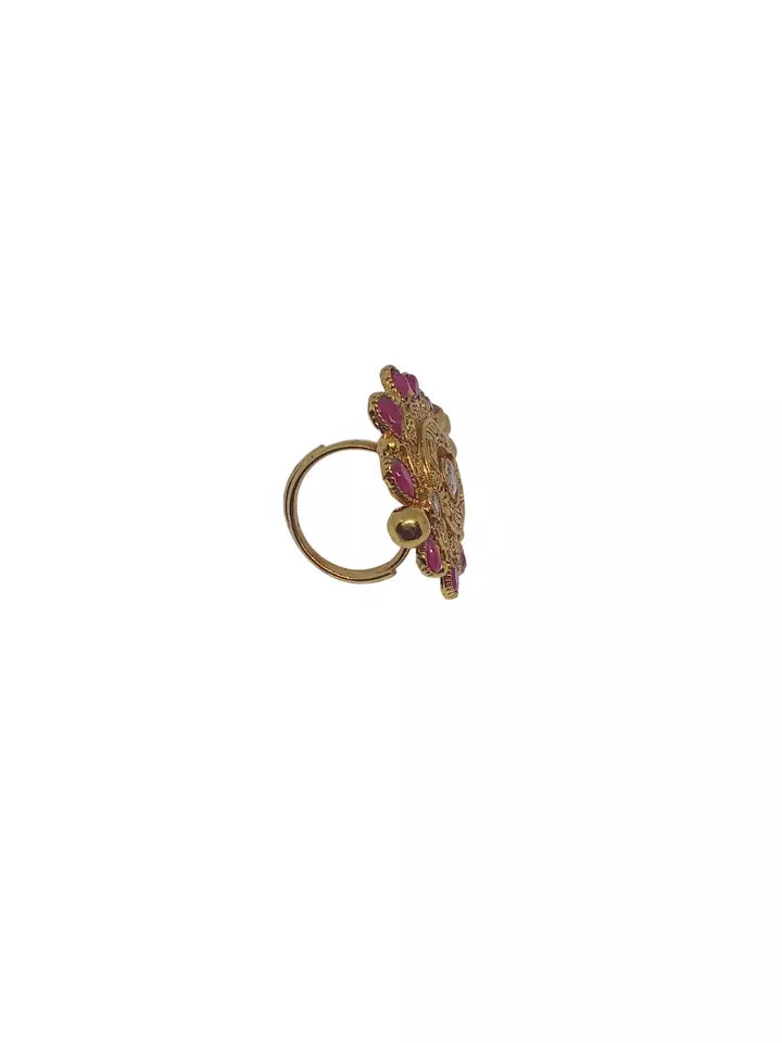 Style Speaks India Polki Adjustable Kundan Rings for Women Bollywood By Kalra Creations