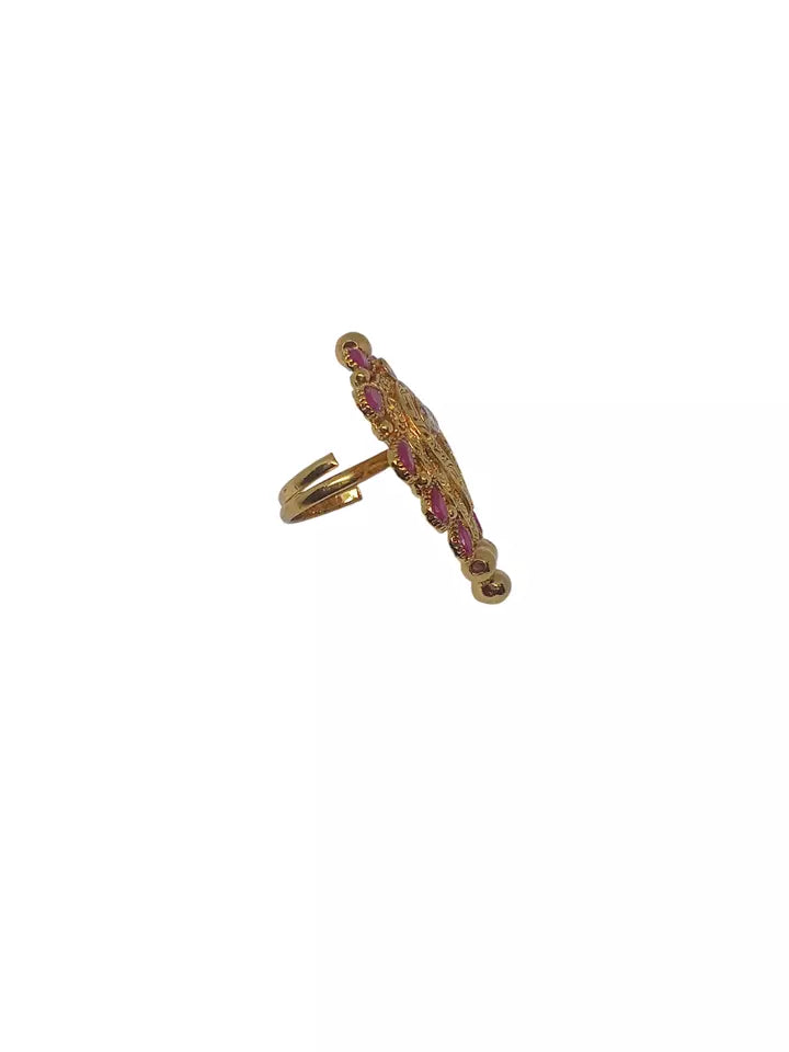 Style Speaks India Polki Adjustable Kundan Rings for Women Bollywood By Kalra Creations