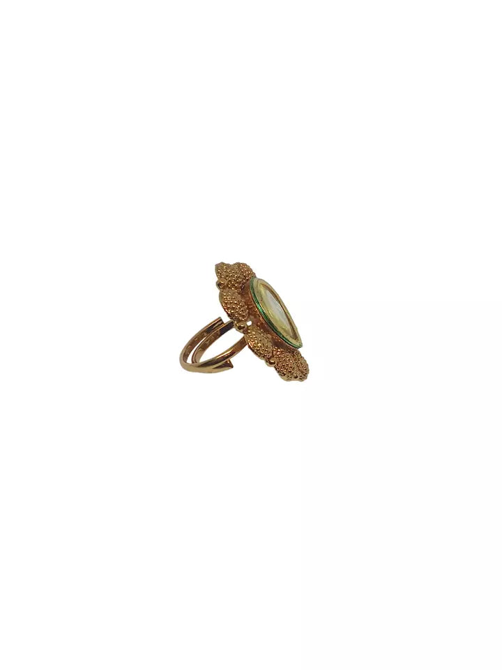 Style Speaks India Polki Adjustable Kundan Rings for Women Bollywood By Kalra Creations