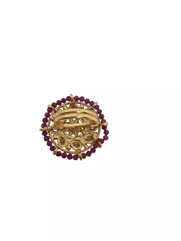Style Speaks India Polki Adjustable Kundan Rings for Women Bollywood By Kalra Creations