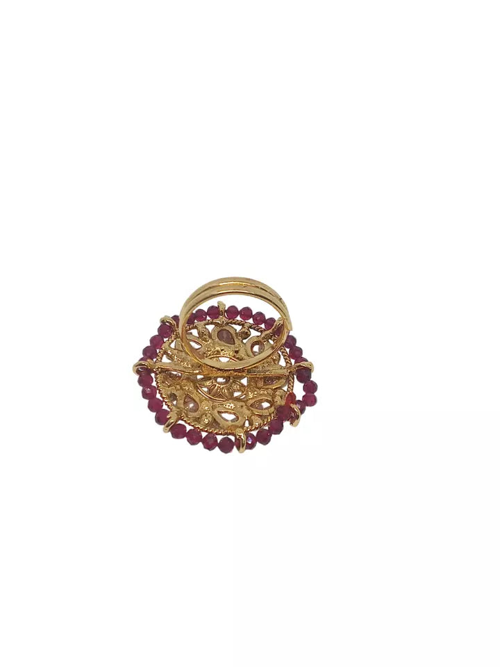 Style Speaks India Polki Adjustable Kundan Rings for Women Bollywood By Kalra Creations