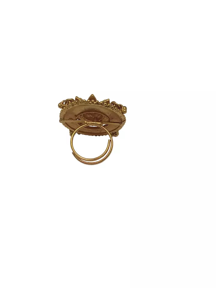 Style Speaks India Polki Adjustable Kundan Rings for Women Bollywood By Kalra Creations