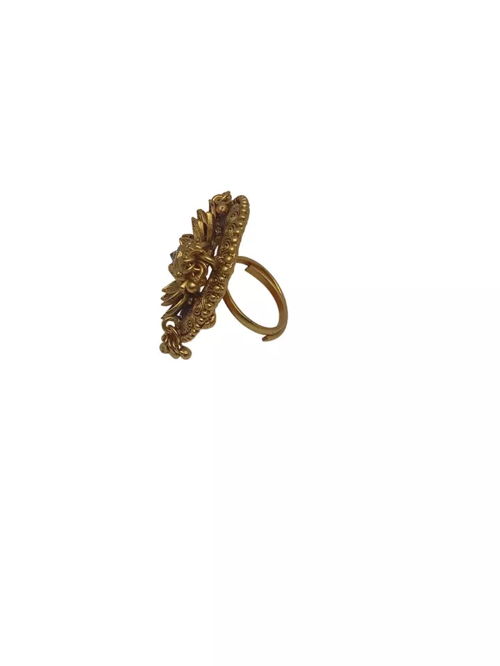 Style Speaks India Polki Adjustable Kundan Rings for Women Bollywood By Kalra Creations