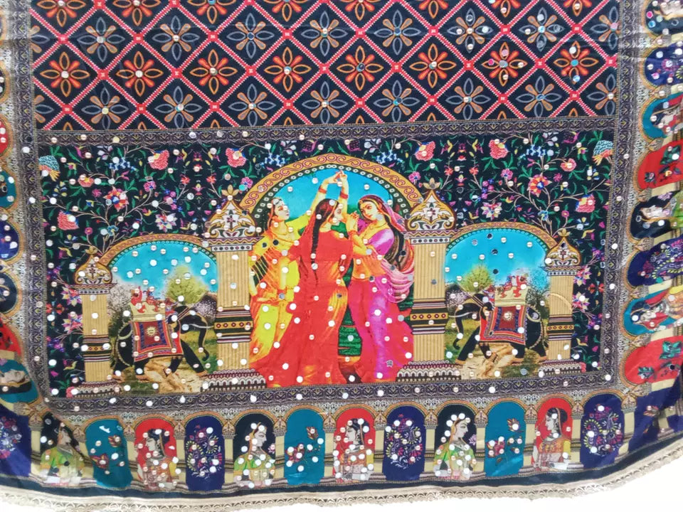 Heavy Mirror & Bead Pakistani Dupatta Women Weddings Festivals Handwork Perfect By Kalra Creations