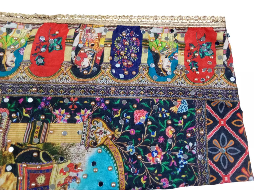 Heavy Mirror & Bead Pakistani Dupatta Women Weddings Festivals Handwork Perfect By Kalra Creations