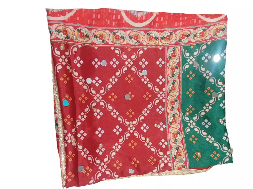Pakistani Dupatta Women Heavy Mirror & Bead Handwork Perfect Weddings Festivals By Kalra Creations