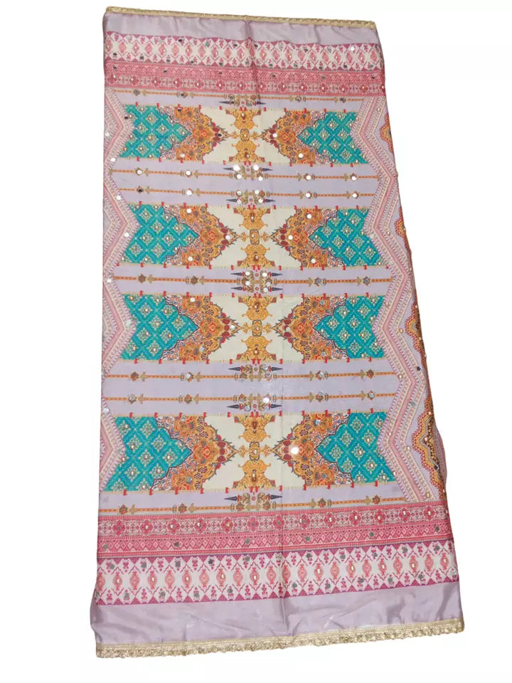 Pakistani Dupatta Women Heavy Mirror & Bead Handwork Perfect Weddings Festivals By Kalra Creations
