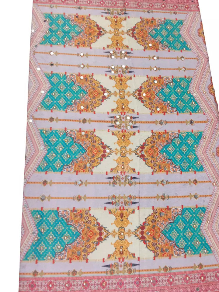 Pakistani Dupatta Women Heavy Mirror & Bead Handwork Perfect Weddings Festivals By Kalra Creations