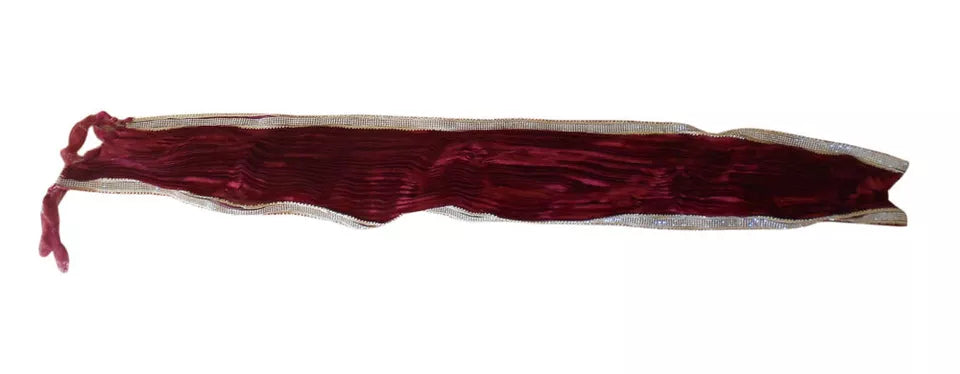 Men Stole Indian Handmade Silk Wedding Dupatta Maroon Groom Chunni By Kalra Creations