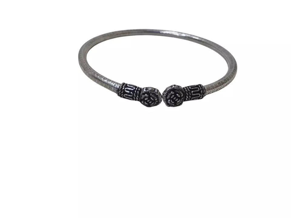 Women Brass Oxidized side openable Bracelet Bangles Brass By Kalra Creations