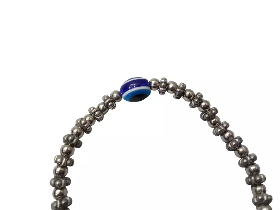 Womens Evil Eye Black Beads Evil Eye Bracelet Adjustable Threads Bracelet By Kalra Creations