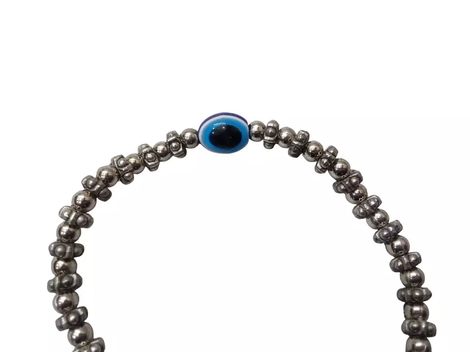 Womens Evil Eye Black Beads Evil Eye Bracelet Adjustable Threads Bracelet By Kalra Creations