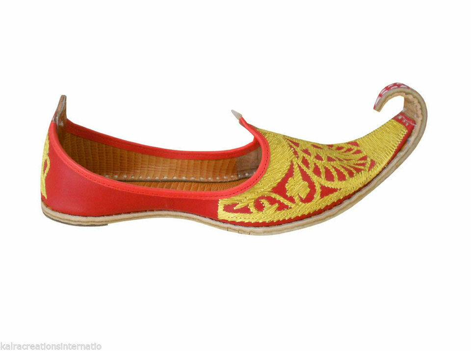 Men Shoes Vintage Aladdin Khussa Mojaries Indian Loafers & Slip Ons Flip-Flops Flat US 8.5-13